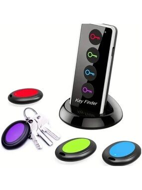 NWT Key Remote Finder Set With 1 Transmitter 4 Receivers LED Flashlight Tracker